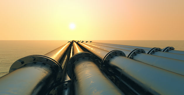 Gas – Deutschlands zweitwichtigster Energieträger. Gas wird durch Pipelines zu den ueberregionalen Verteilern transportiert.